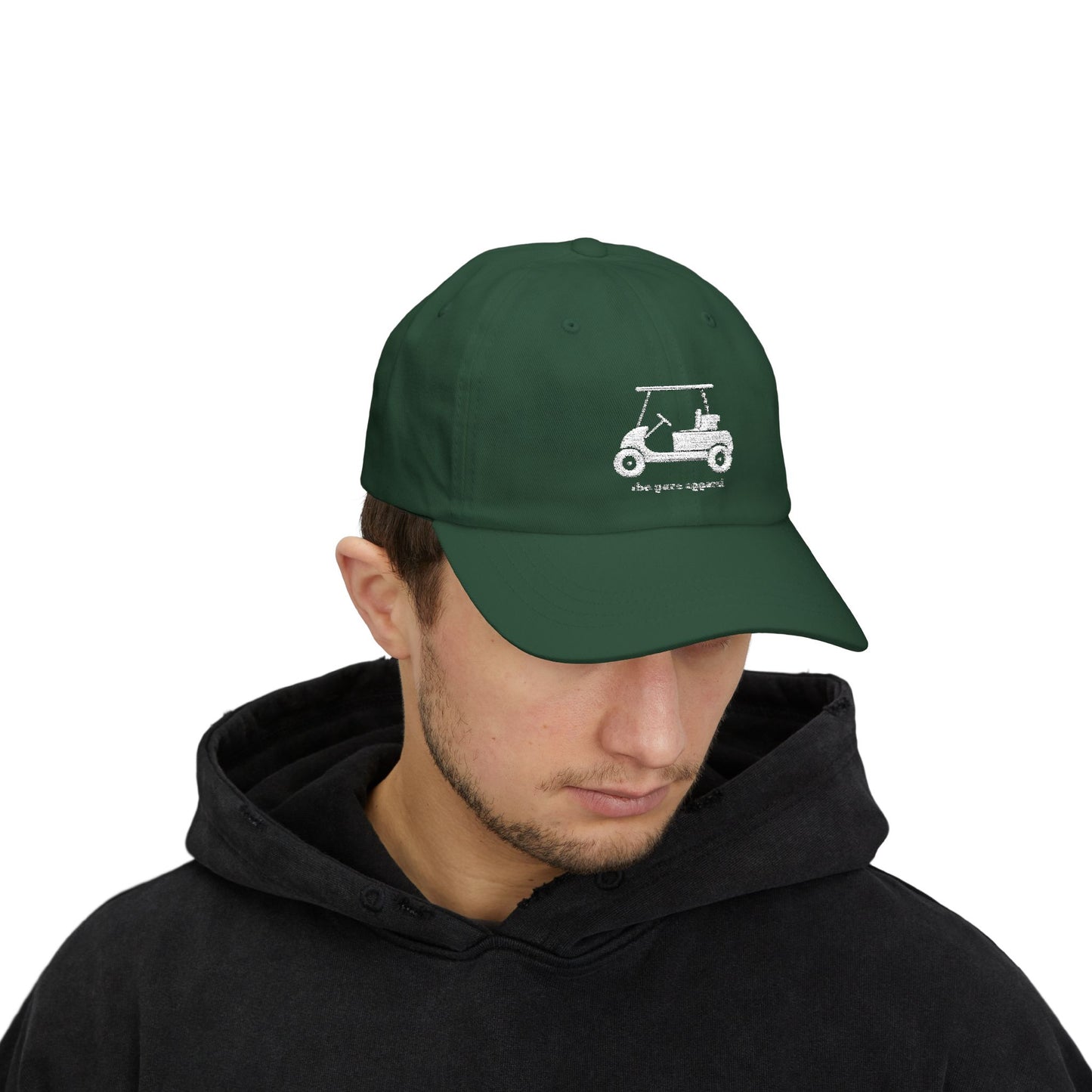 Classic Dad Cap with Embroidered Golf Cart Design, Casual Dad Hat, Perfect Gift for Father's Day, Summer Style Hat, Relaxed Fit Cap